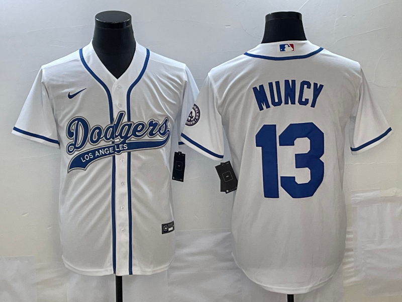 Men's Los Angeles Dodgers Max Muncy #13 White Jersey Joint Edition